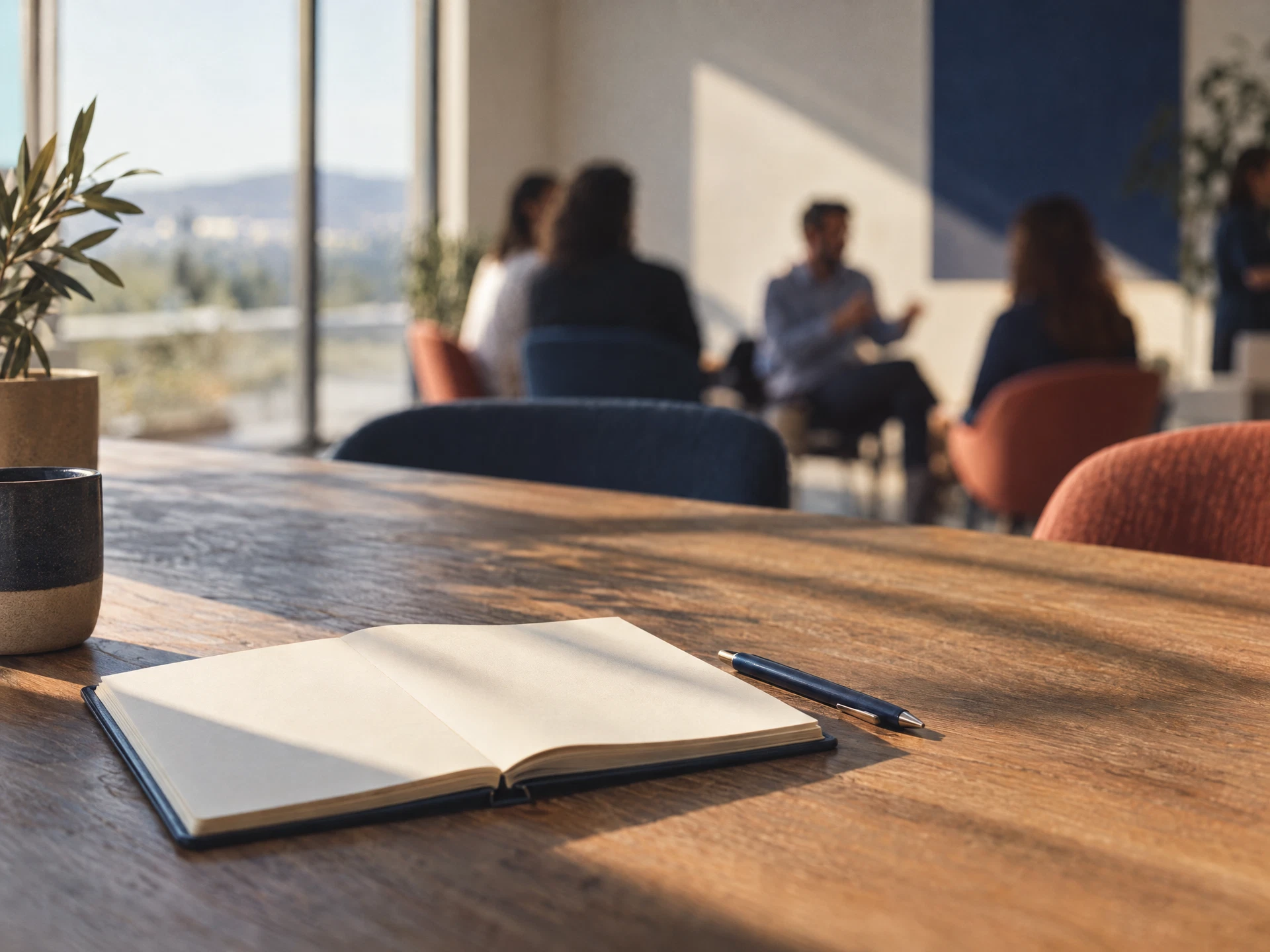 מחברת פתוחה במהלך מפגש למידה, המחשה עריכתית